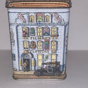 Vintage Ian Logan Tin with Floral Shop Design